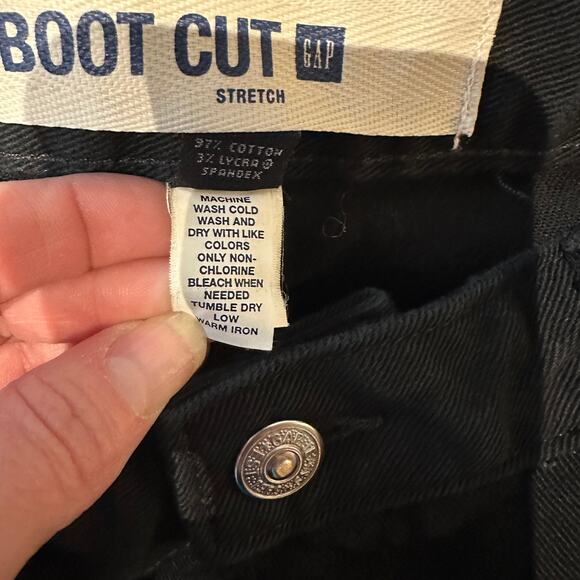 Old Navy Size 6 Avg Black Jeans Bootcut Stretch Denim Everyday Casual Timeless - Picture 4 of 6